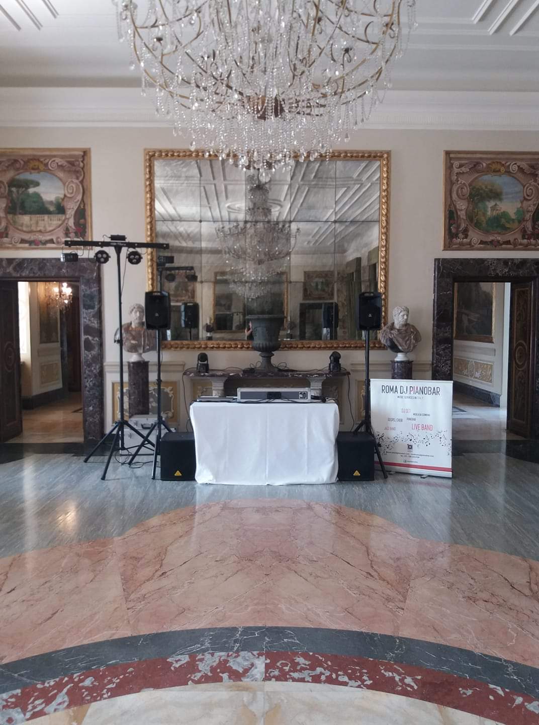 Music equipment for wedding party in Italy. Dj Gianpiero Fatica
