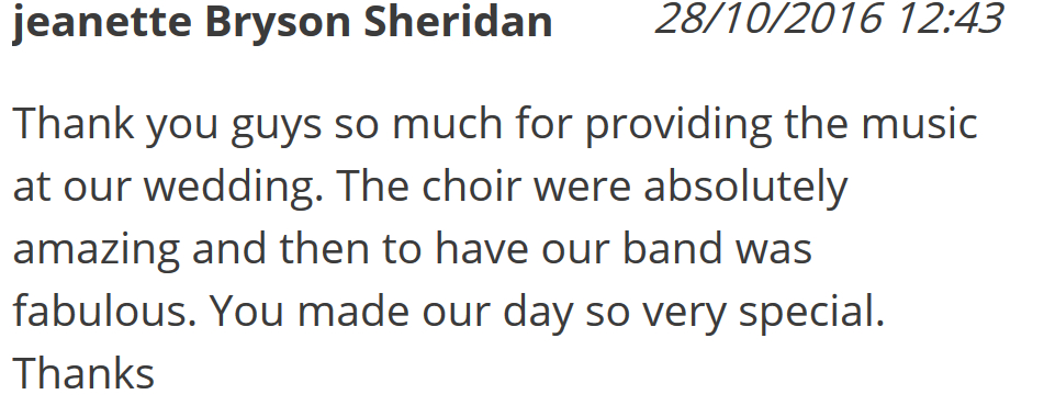 Jeanette Bryson Sheridan review italian weddingdj Gianpiero Fatica